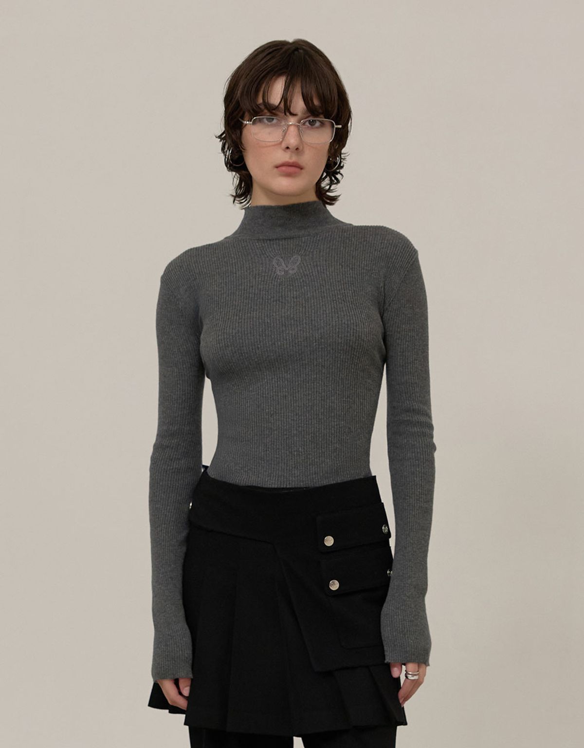 엠엠더블유(MMW) [MMW] ESSENTIAL TURTLENECK KNIT (GREY)