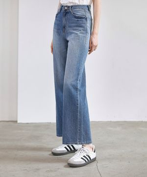 와이드 일자핏 데님 팬츠