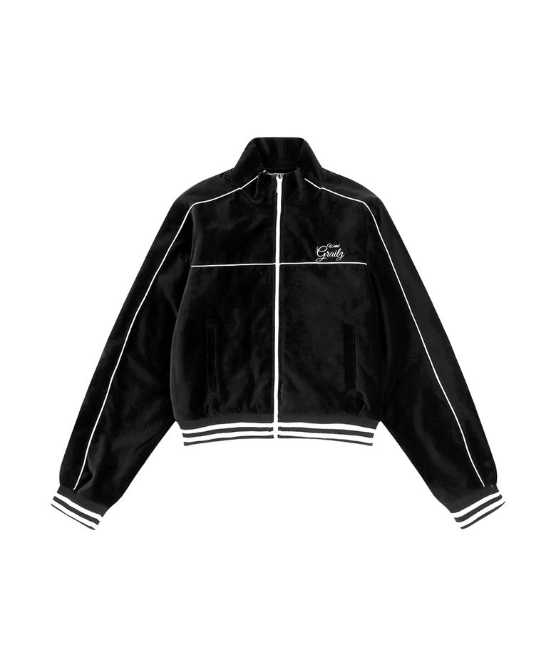VELVET BLOUSON JACKET [BLACK]