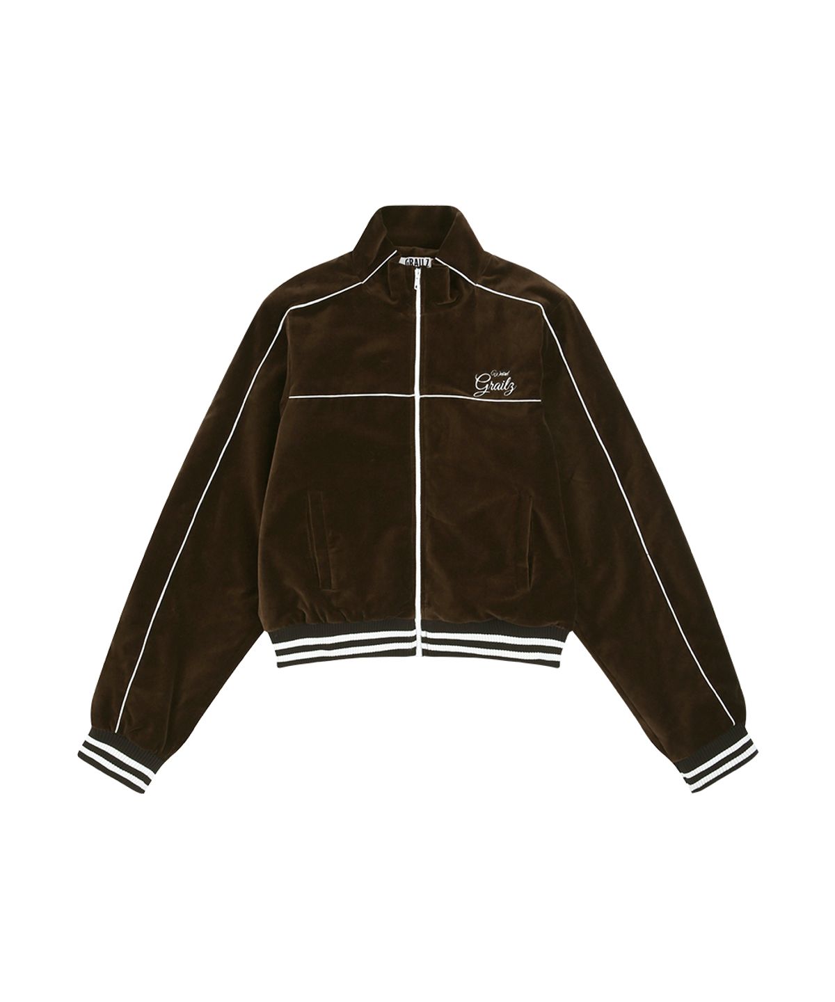 그레일즈(GRAILZ) VELVET BLOUSON JACKET [BROWN]