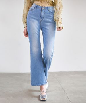 안나 인밴딩 썸머 통 부츠컷 청바지