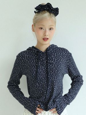 플라워 와플 스크런치(네이비)