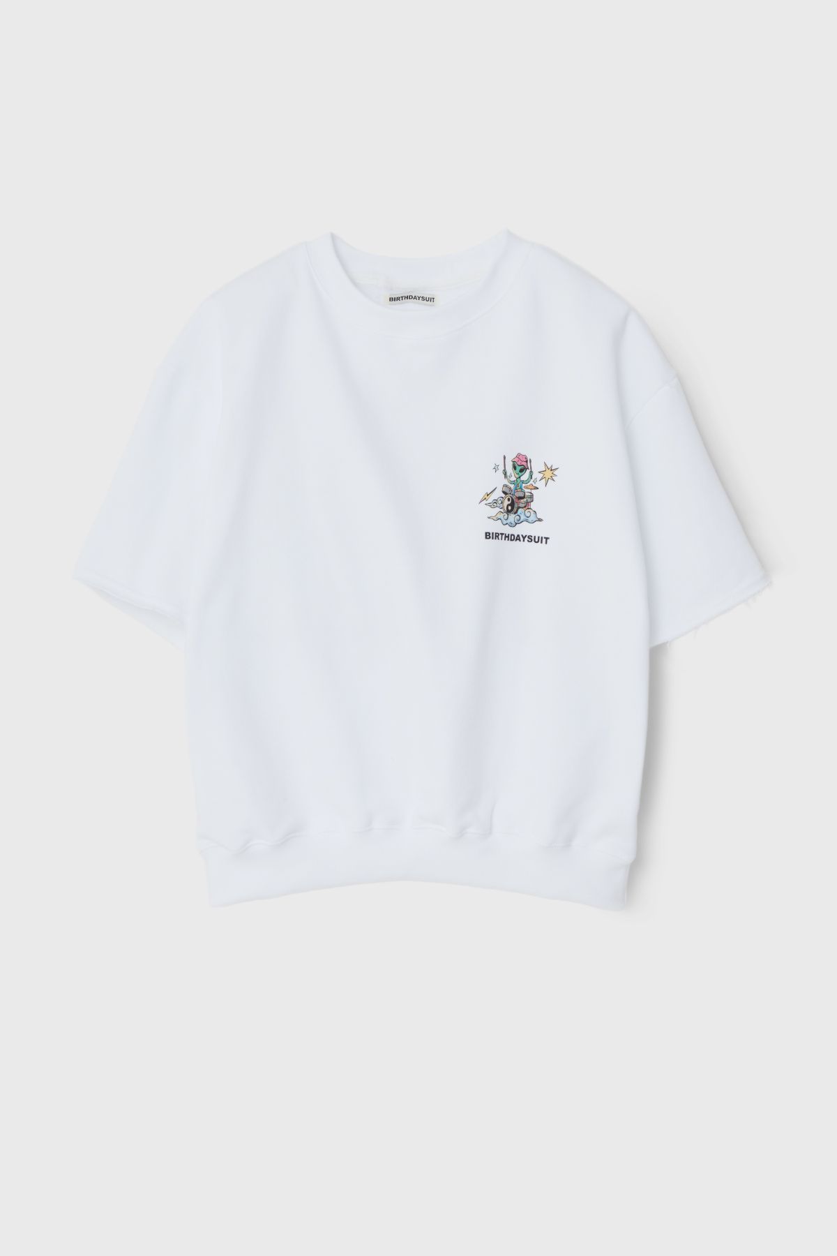 벌스데이수트(BIRTHDAYSUIT) [BDS X TGC] THE GRATEFUL CAMP HALF SWEAT SHIRT (WHITE)