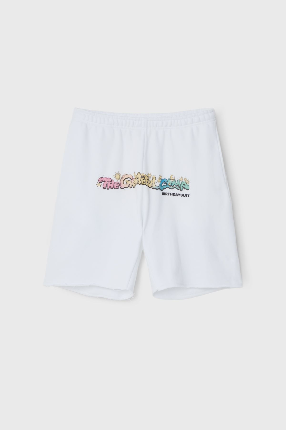 벌스데이수트(BIRTHDAYSUIT) [BDS X TGC] THE GRATEFUL CAMP HALF SWEAT PANTS (WHITE)