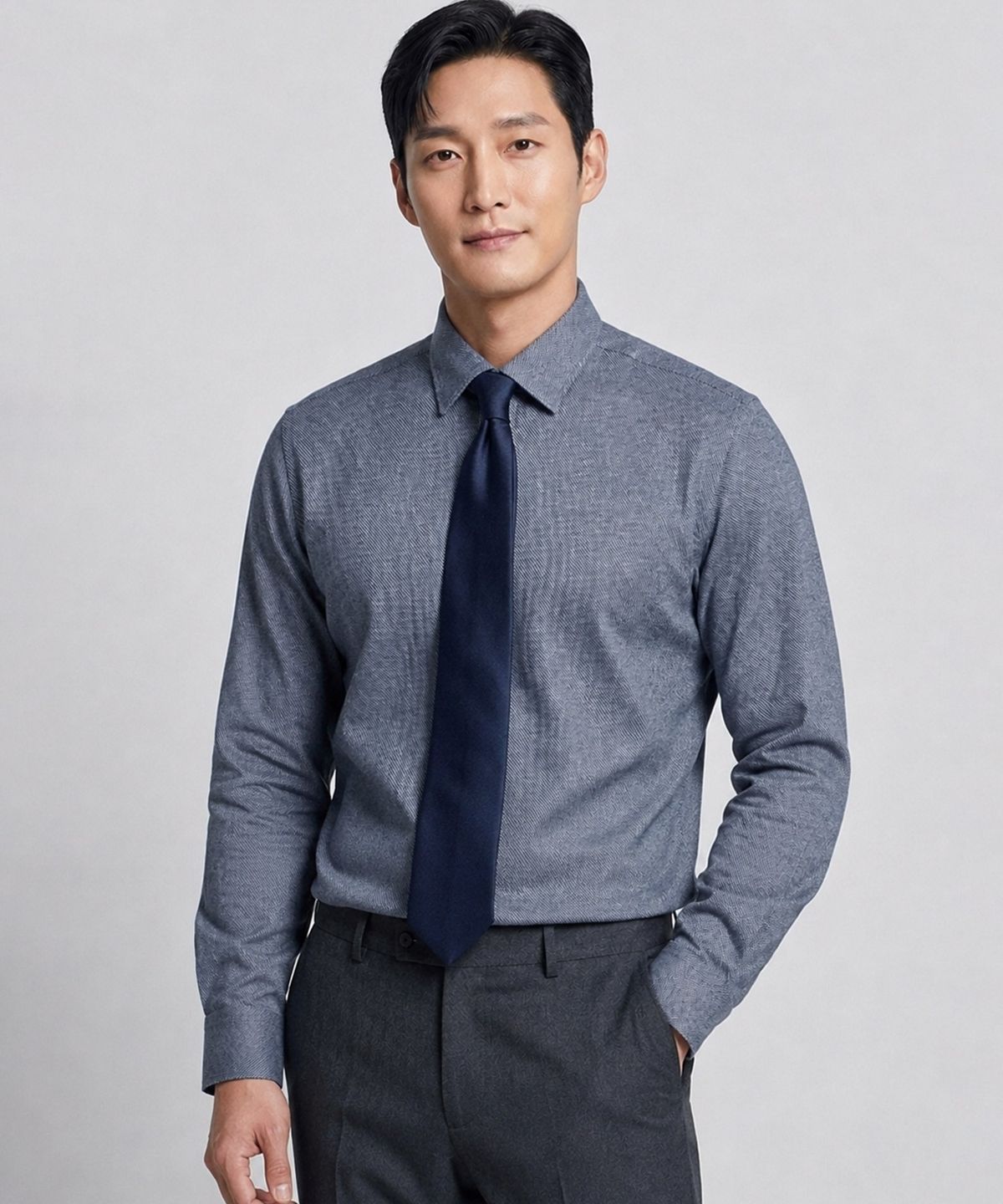 트레몰로(TREMOLO) 솔리드라이크 드레스셔츠_TGNTL3F8331