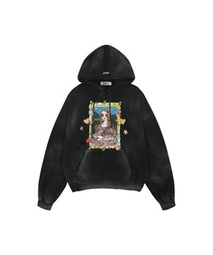 [SOULPUSSSYCAT X GRAILZ] PARODY WASHED HOODIE [BLACK]