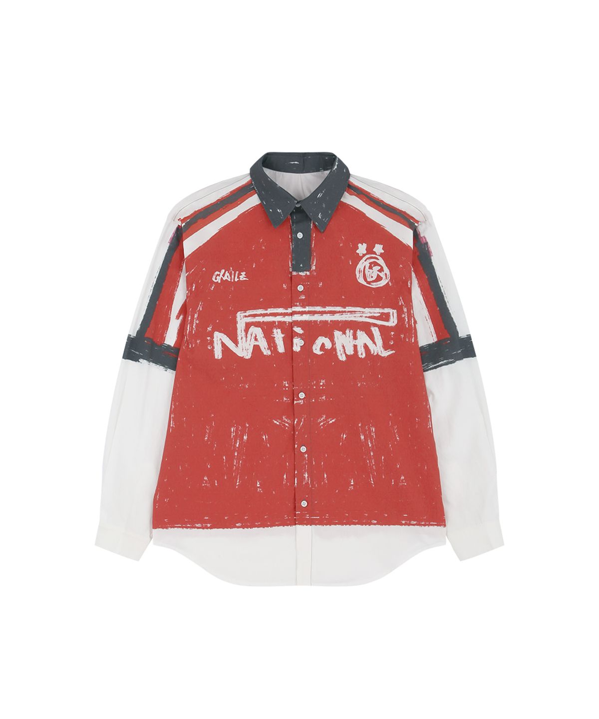 그레일즈(GRAILZ) FOOTBALL ILLUSION SHIRT [RED]