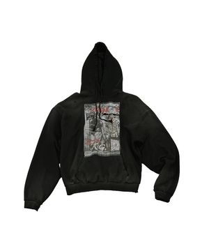 [GRAILZ X KOIN SEOUL] MAGAZINE DIRTY HOODIE [BLACK]