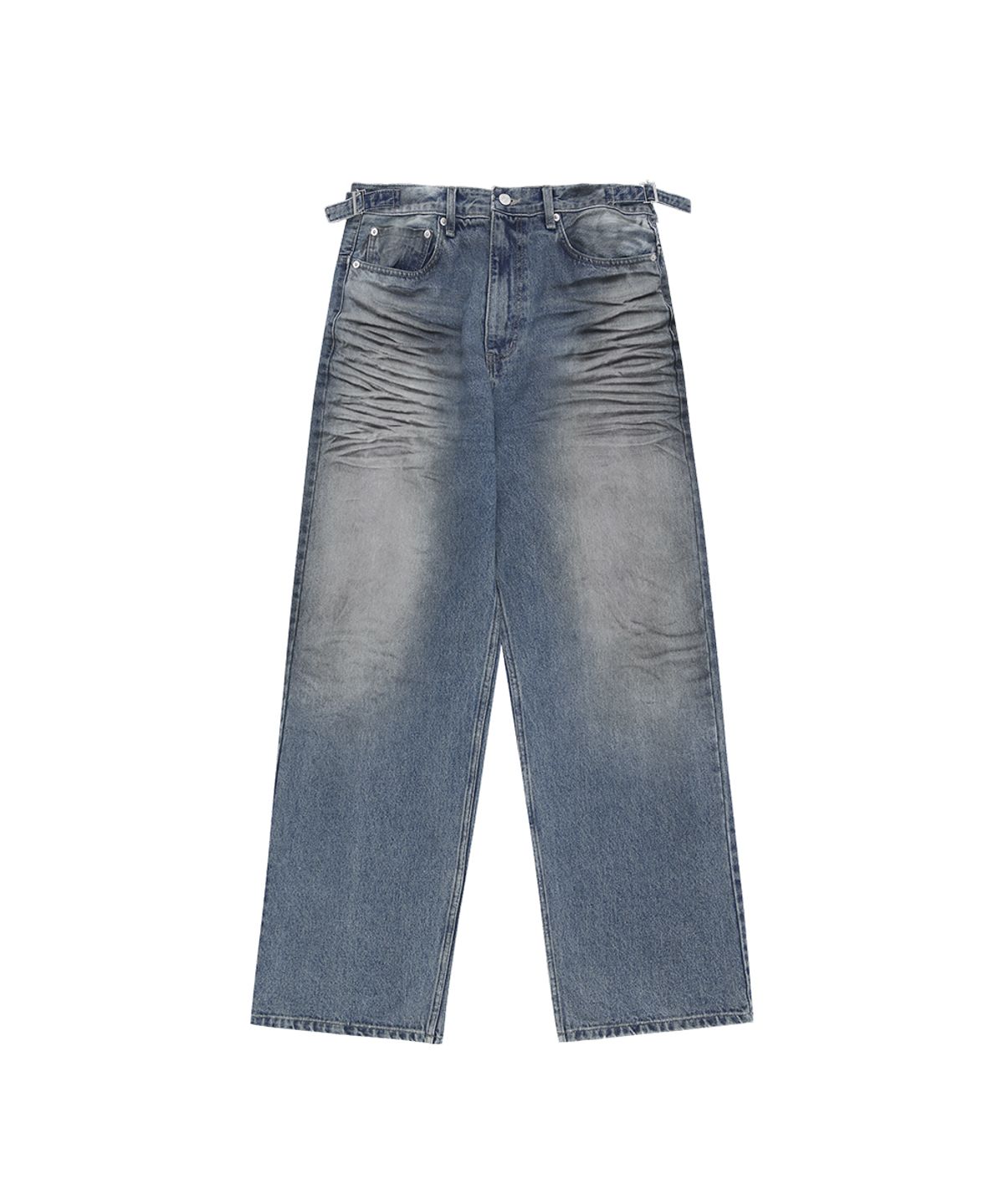 그레일즈(GRAILZ) DIRTY WASHED DENIM PANTS [BLUE]