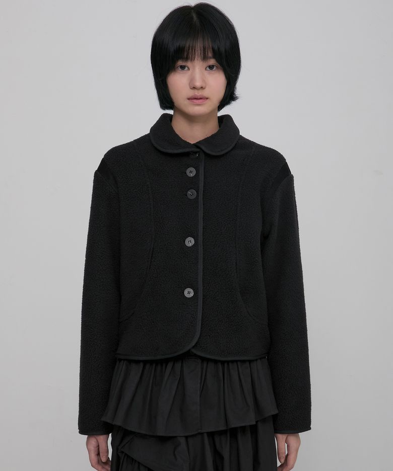 Wave Fleece Jacket (FL-049_Black)