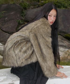 Fur Jacket (FL-046_Brown)