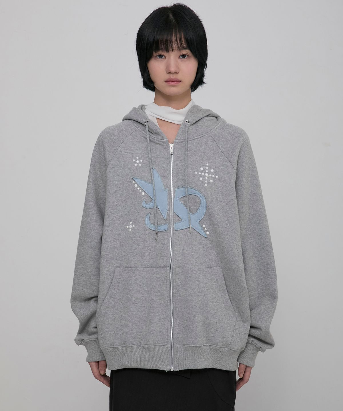 플레어업(FLAREUP) Milky Way Zip Hoodie (FL-194_Gray)