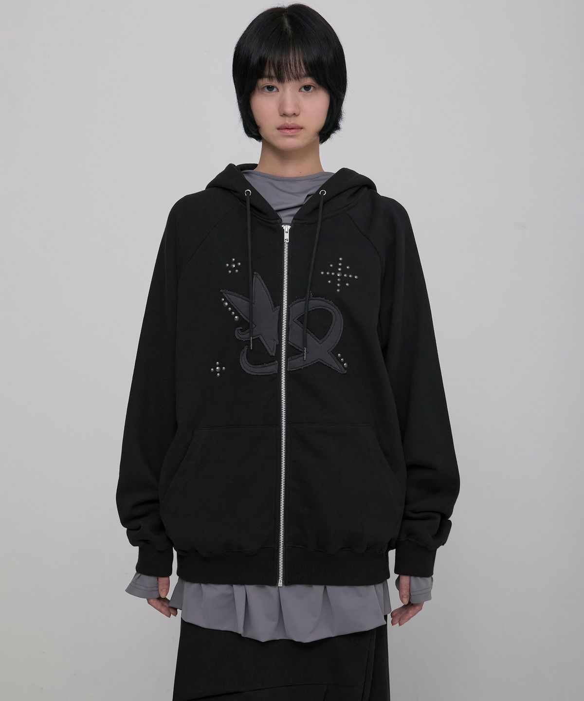 플레어업(FLAREUP) Milky Way Zip Hoodie (FL-194_Black)
