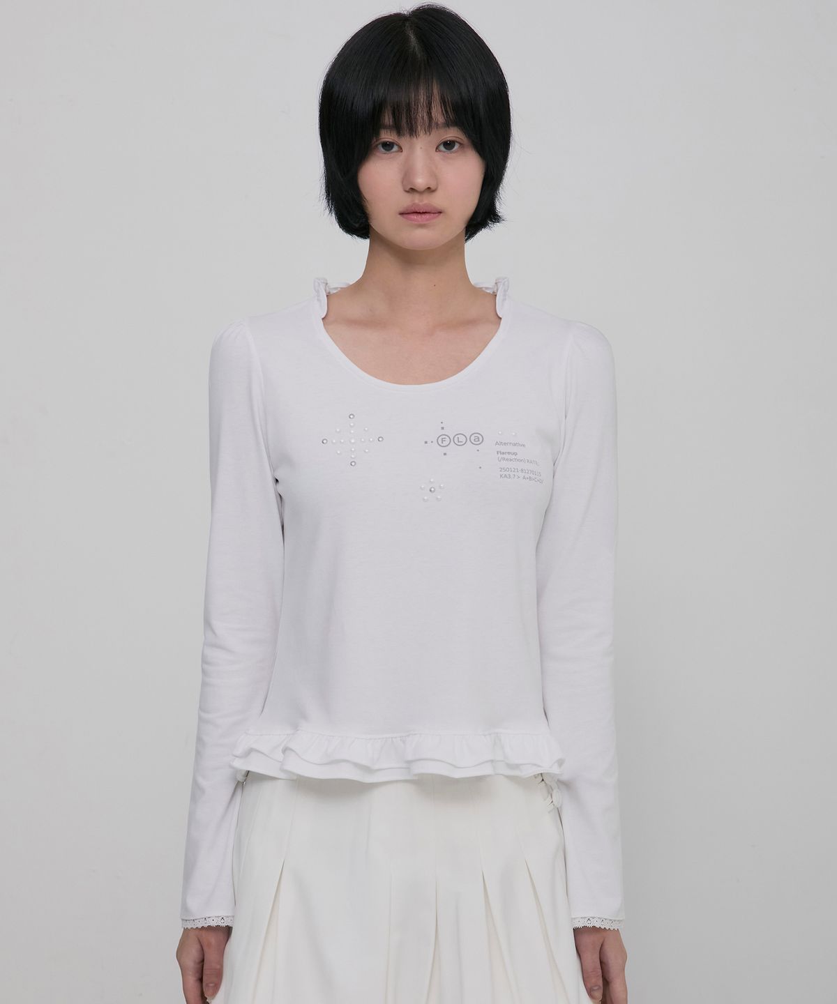 플레어업(FLAREUP) Muta Frill Puff T-Shirt (FL-189_White)