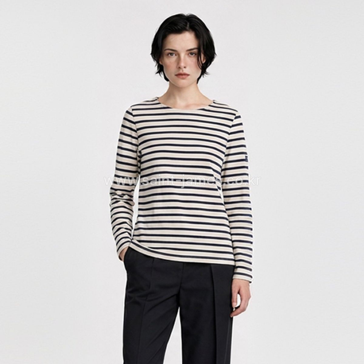세인트제임스(SAINT JAMES) 메리담 II 긴팔 티셔츠 (050) ASJF2G95768-050