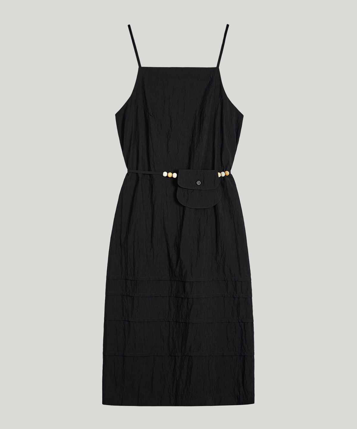 포에트서울(POETSEOUL) bag set pintuck sleeveless dress_black