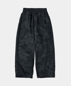 쉘 윈드 카모 와이드 트랙팬츠 블랙