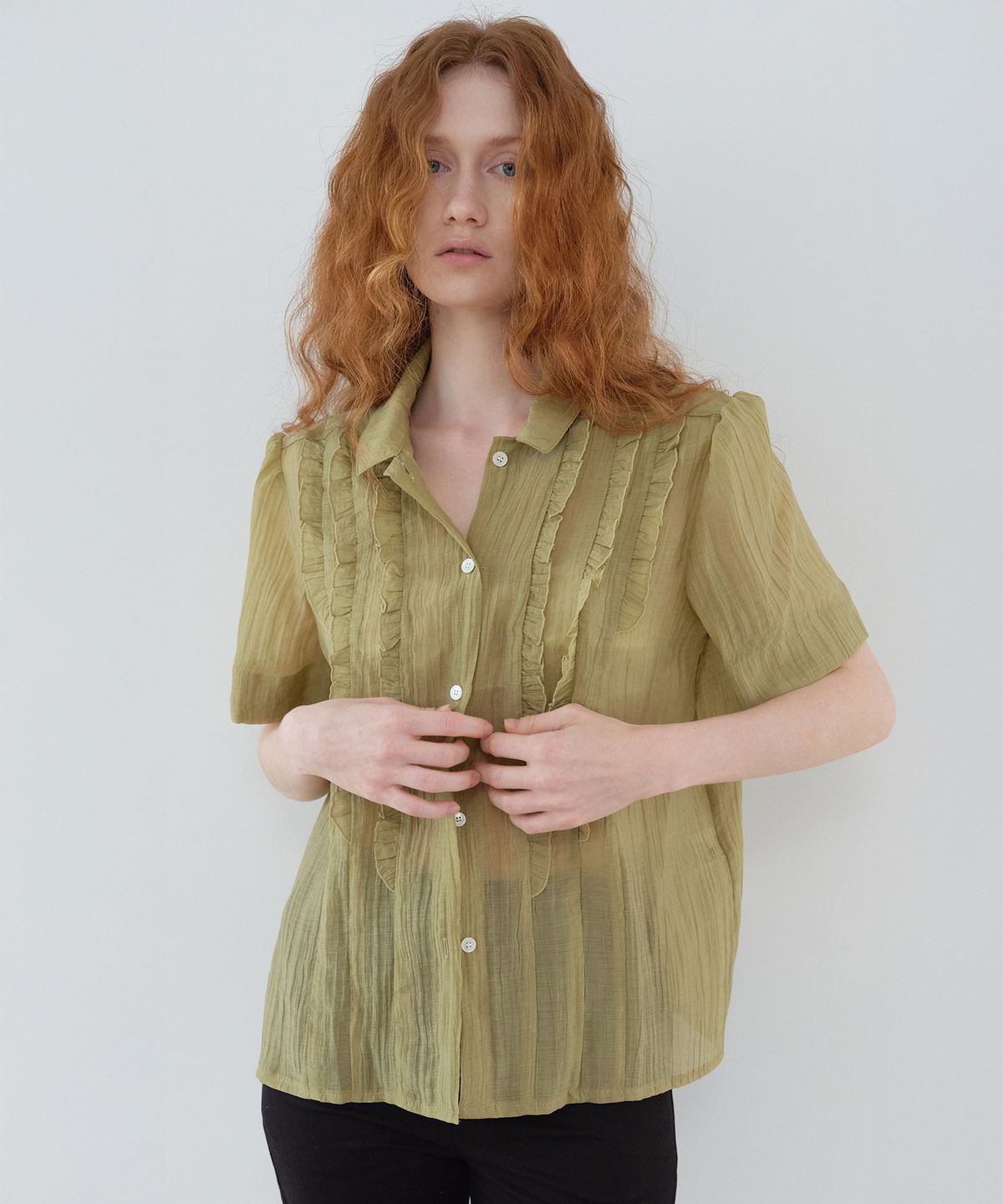 포에트서울(POETSEOUL) breeze fill blouse_olive