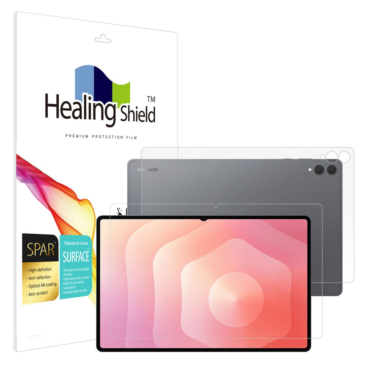 힐링쉴드(HEALINGSHIELD) 갤럭시탭S11 울트라 슈페리어 AR 고화질 액정보호필름1매 후면1매