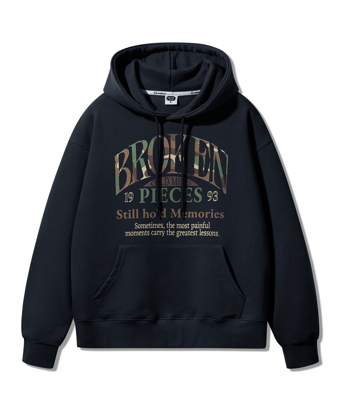 앨빈클로(ALVINCLO) BROKEN CAMO 오버핏 후드티 AVH289 (3 COLOR)