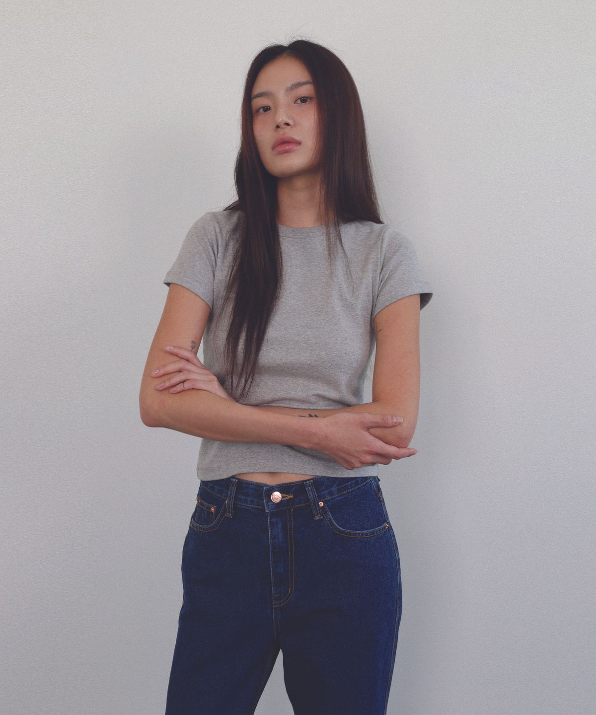 포에트서울(POETSEOUL) basic round t-shirts_merange gray