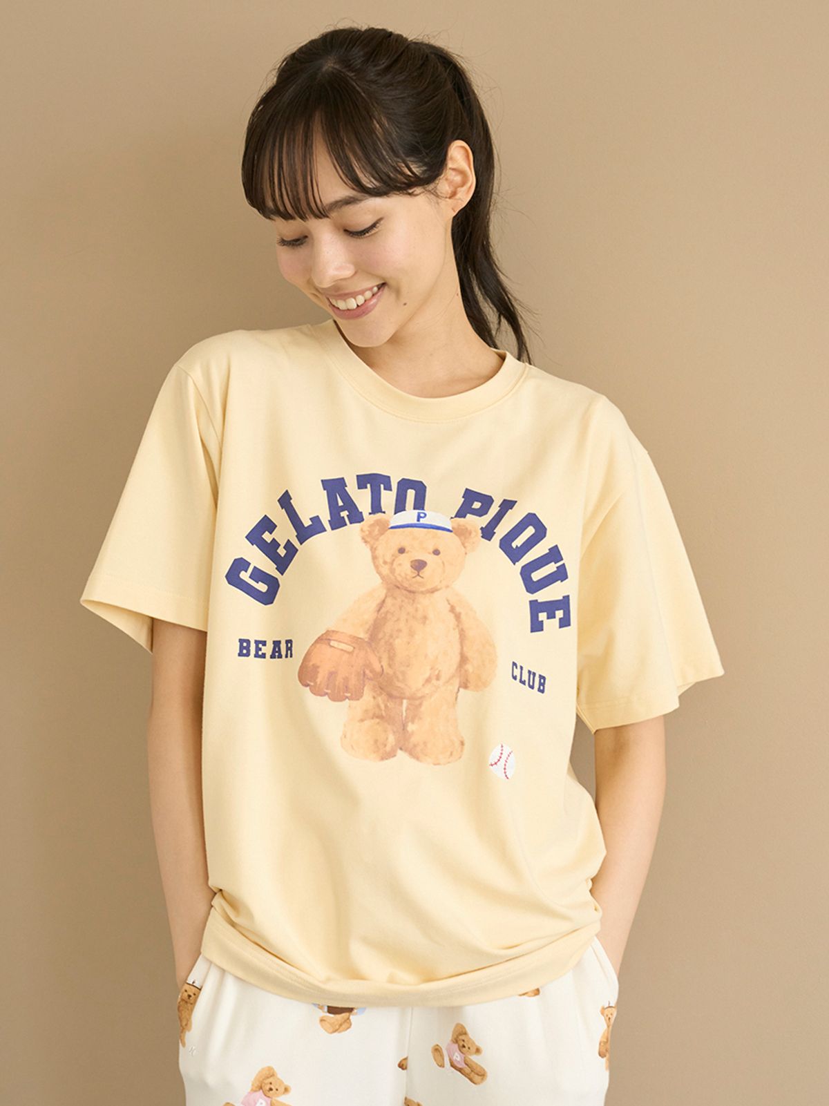 젤라또 피케(GELATO PIQUE) SPORTY BEAR 원포인트 티셔츠 PWCT254233
