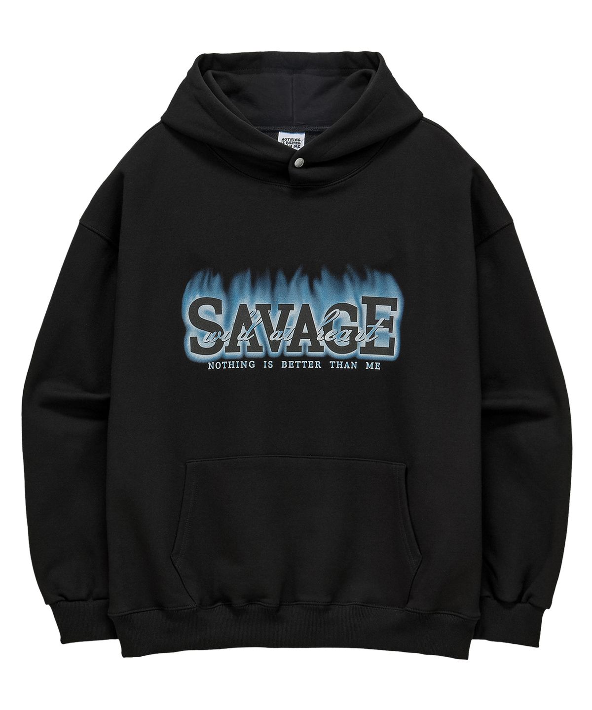낫띵이즈베럴댄미(NOTHINGISBETTERTHANME) SAVAGE GRAPHIC HOODIE_black