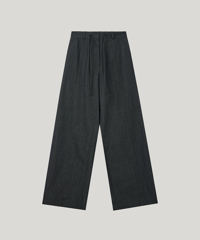 cutting basic line pants_charcoal