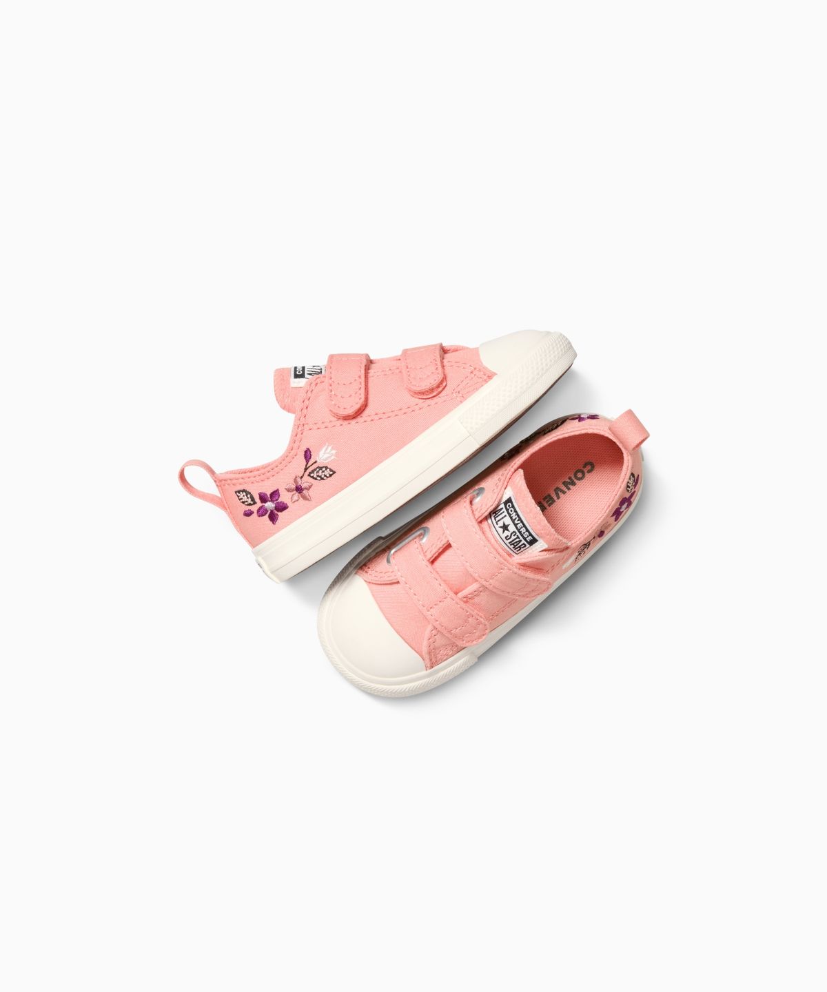 컨버스(CONVERSE) 키즈 척테일러 올스타 엠브로이더드 플라워 이지 온 플라밍고 페이드 A14342C