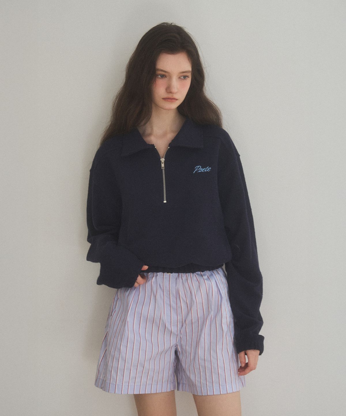 포에트서울(POETSEOUL) day half zip-up_navy