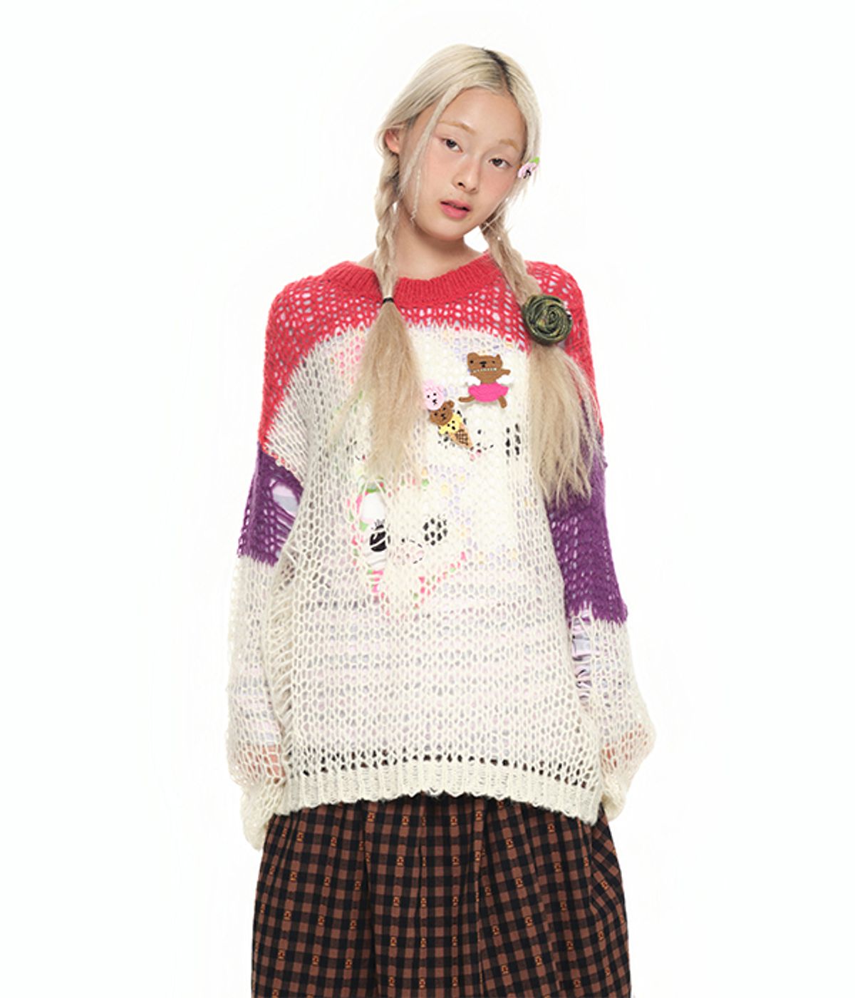 유쓰배쓰(YOUTHBATH) Open Weave Mesh Knit_mix