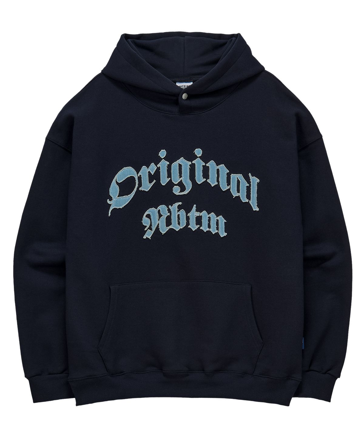 낫띵이즈베럴댄미(NOTHINGISBETTERTHANME) DENIM LETTERING HOODIE_navy