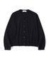 베이직 에센셜 크롭 라운드 가디건 BLACK