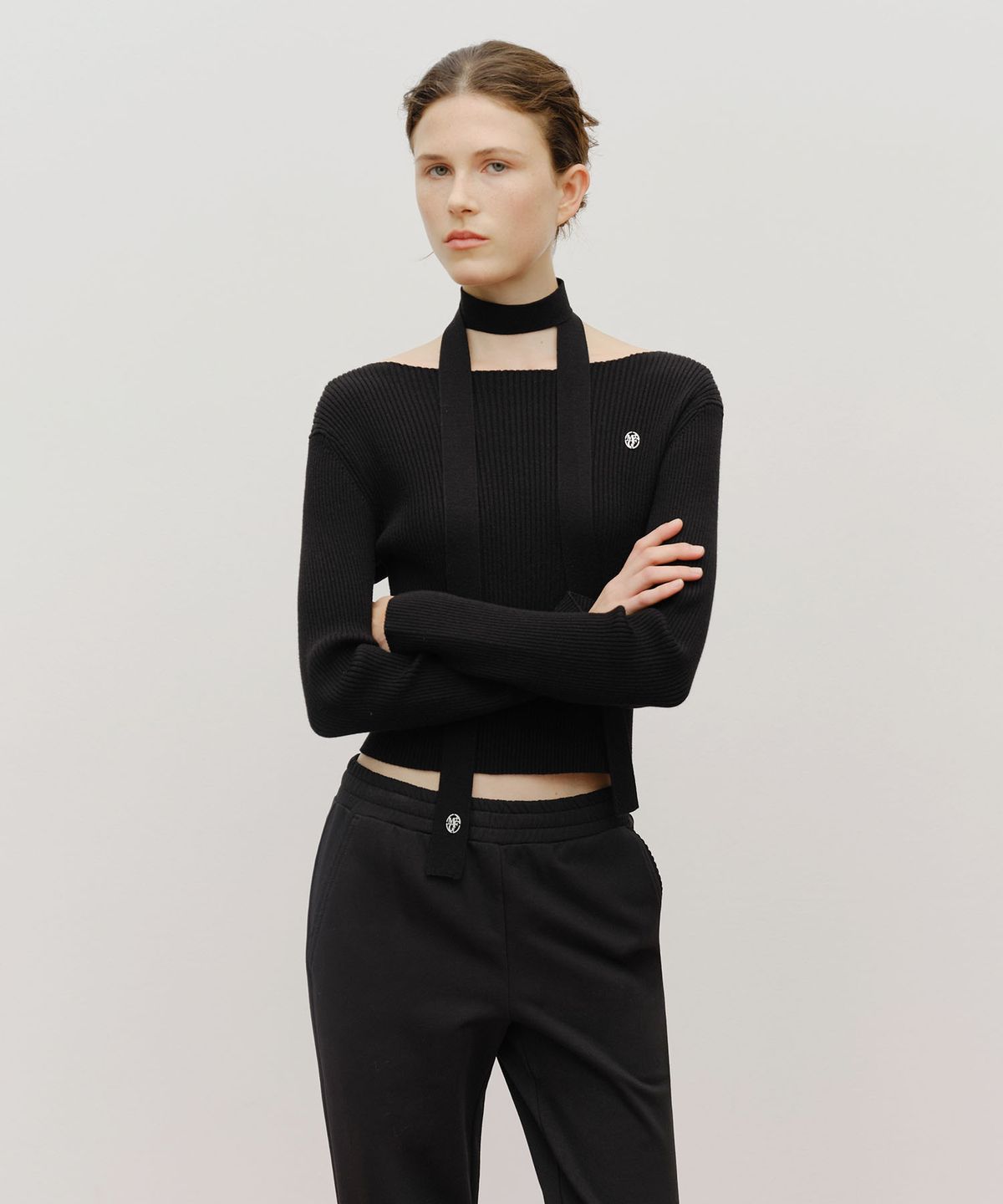 마리떼 프랑소와 저버(MARITHÉ + FRANҪOIS GIRBAUD) W MUFFLER SET KNIT black
