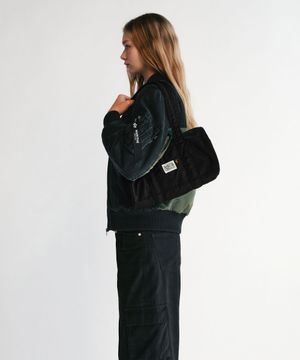 MARITHE X ALPHA INDUSTRIES CLASSIC LOGO NYLON DUFFLE BAG black