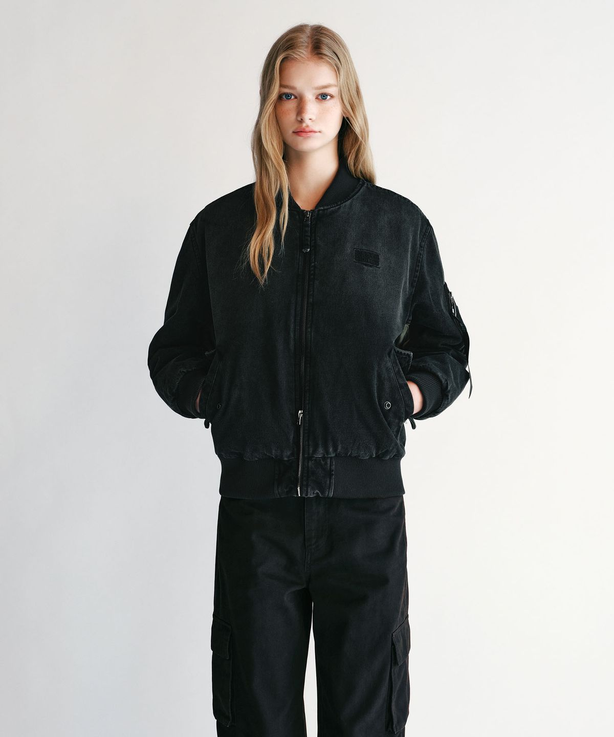 마리떼 프랑소와 저버(MARITHÉ + FRANҪOIS GIRBAUD) MARITHE X ALPHA INDUSTRIES MA-1 JUMPER black