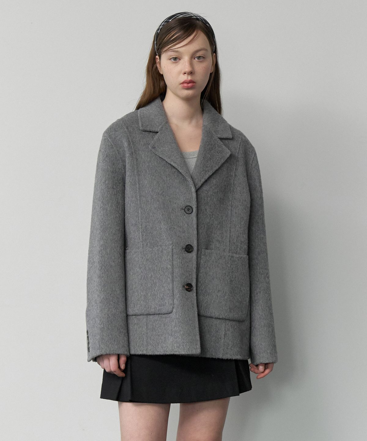 클루니(CLUNY) Wool handmade tailored jacket - gray