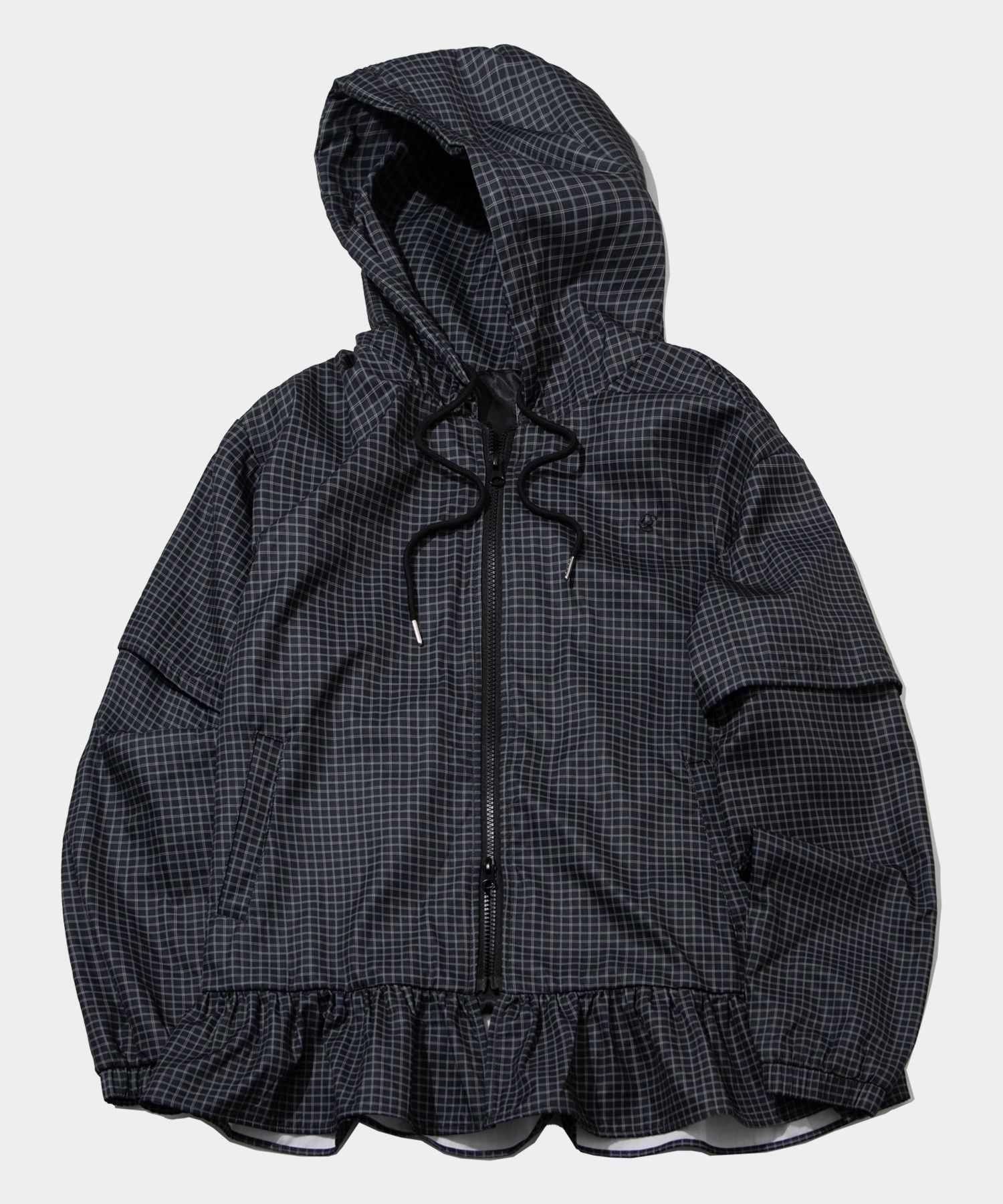 MUSINSA公式 | SOME PLACE チェックフリル袖カットオフツーウェイ