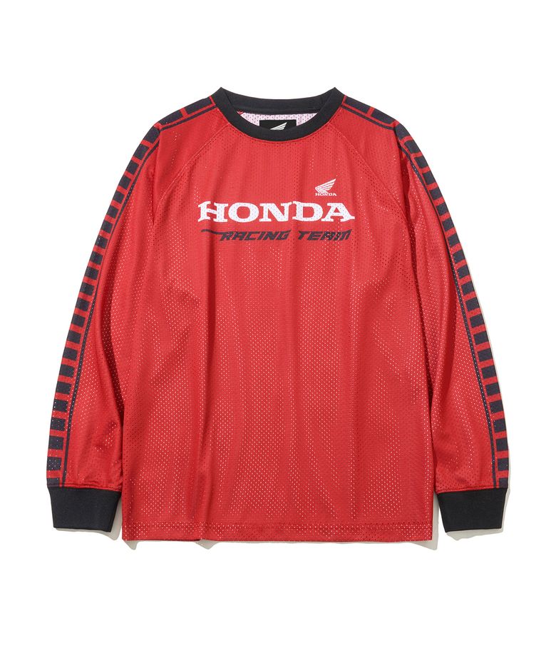 Vingtage Racing Mesh Long sleeve Red