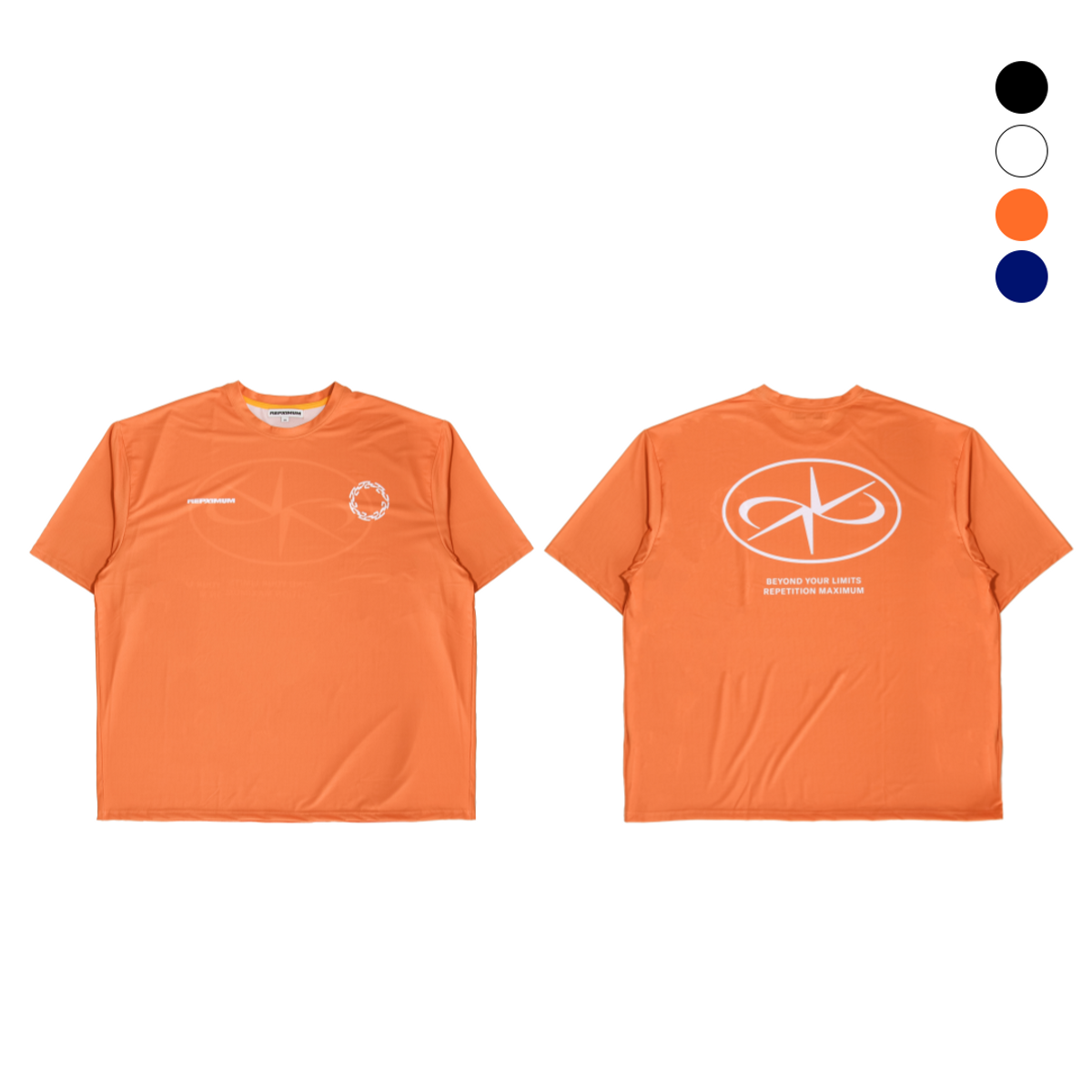 렙시멈(REPXIMUM) 쿨 메쉬 오발로고 자이언트 핏 티셔츠 (4Colors)