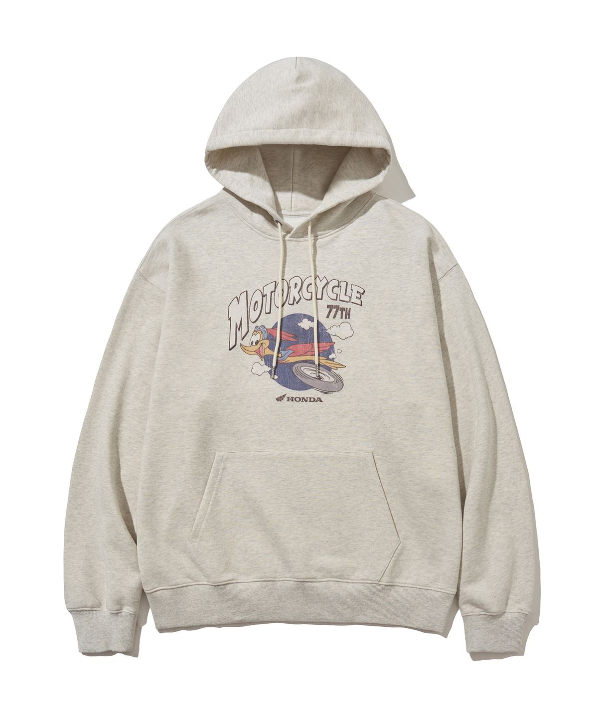 핍스 모터사이클(PHYPS MOTORCYCLE) Vintage Flying Duck Hoodie Oatmeal