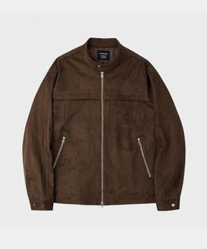 레이서 스웨이드 블루종 자켓 다크브라운