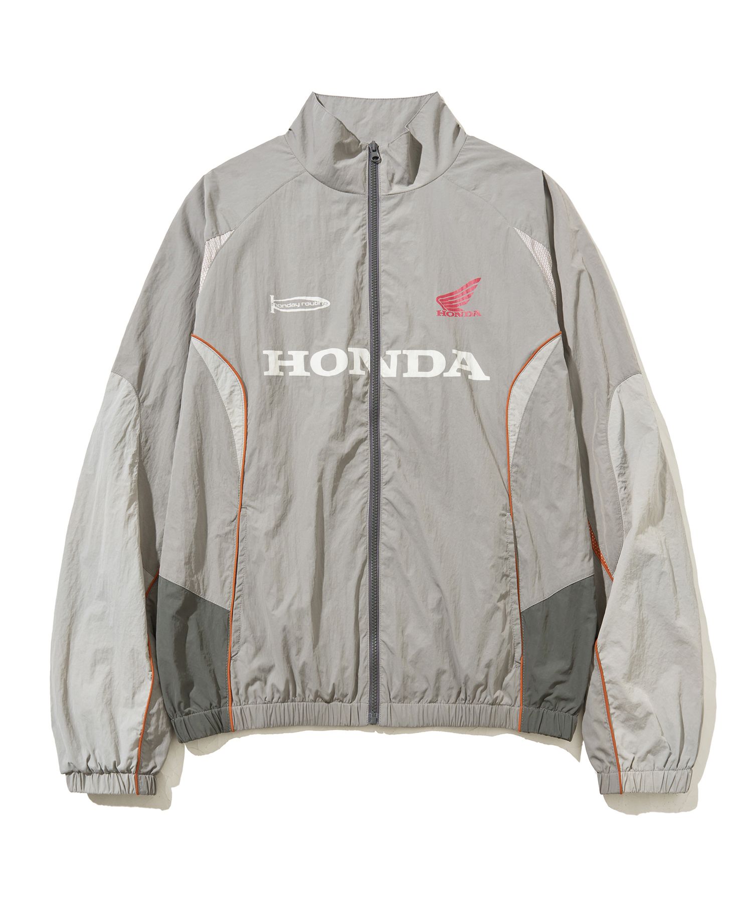 MUSINSA | HONDA MOTORCYCLE APPAREL Track Zip Up Jacket Gray