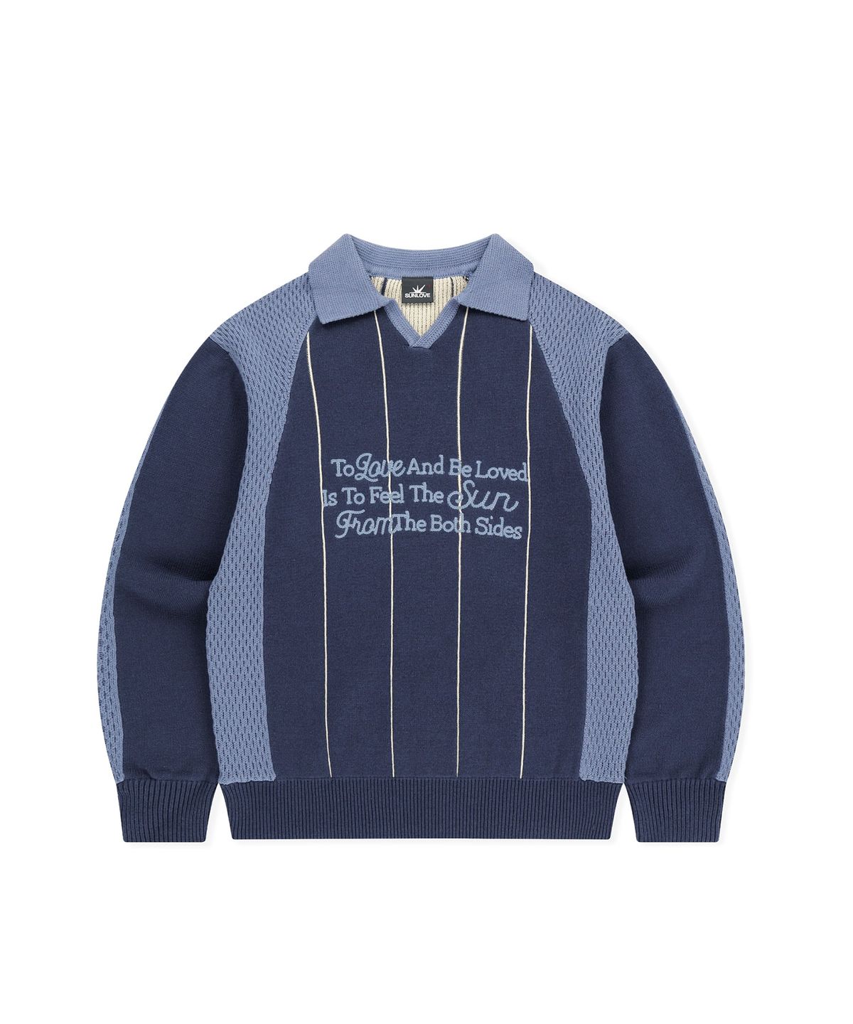 썬러브투어(SUNLOVETOUR) Script Knit Jersey Navy