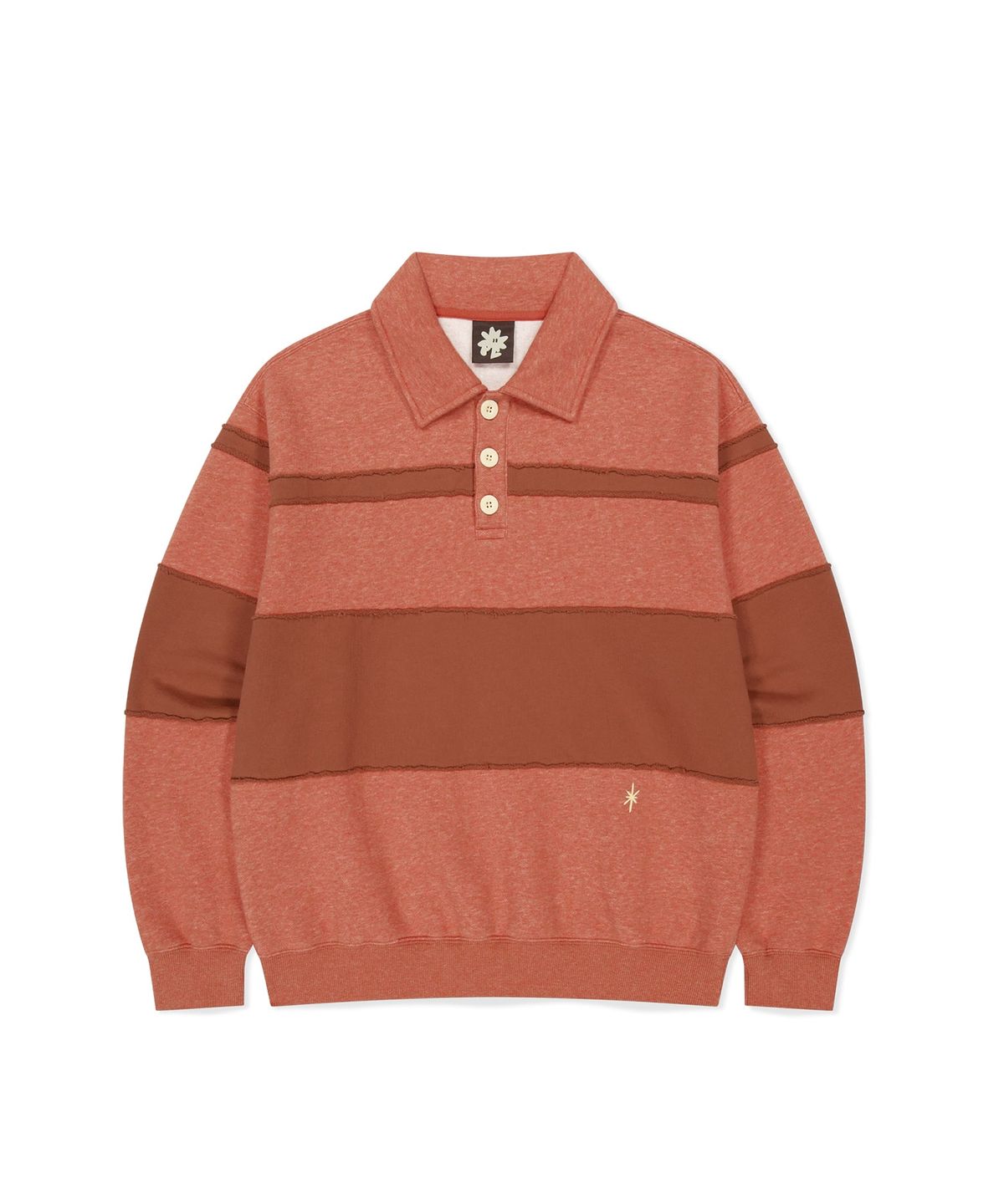 썬러브투어(SUNLOVETOUR) Layered Sweat Polo Heather Orange