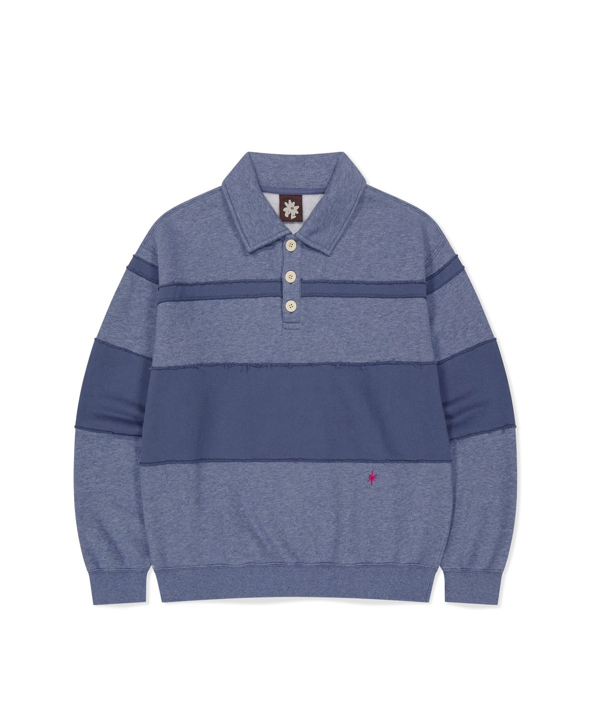 썬러브투어(SUNLOVETOUR) Layered Sweat Polo Heather Navy