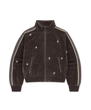 Velour Twinkle Track Jacket Brown
