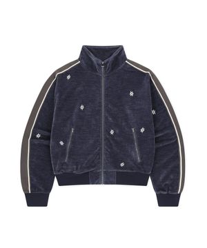 Velour Twinkle Track Jacket Purple