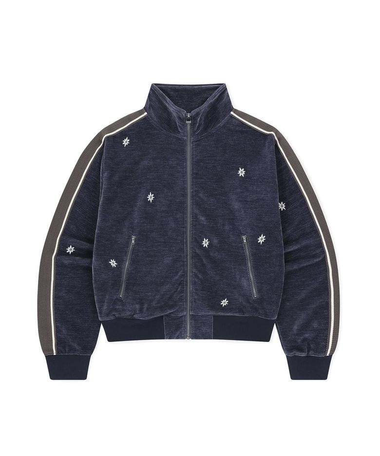 Velour Twinkle Track Jacket Purple