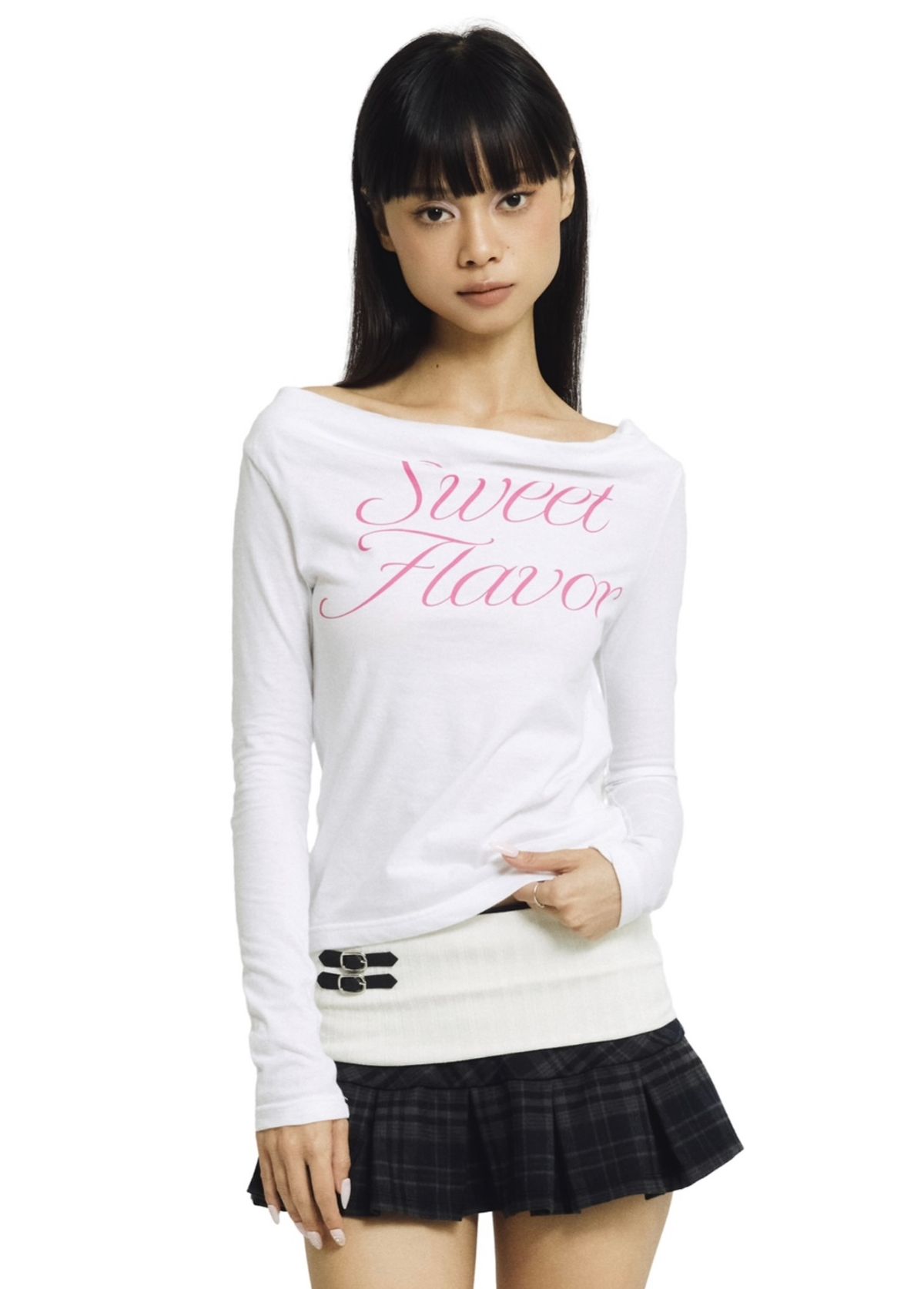 포어링(FORUSRING) Sweet flavor draped tee (white)